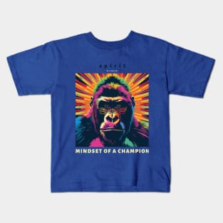 Spirit of a warrior mindset of a champion funny humor mental health Kids T-Shirt